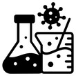 
Study of virus, virology icon in glyph vector 

