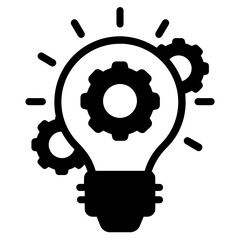Wall Mural - an icon design of cloud innovation, solid style vector