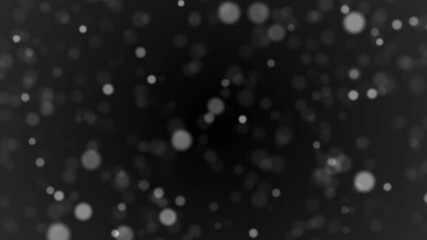 Aufkleber - Seamless Loop Bokeh Blurry Black White Circle Particle Floating 4K Resolution Copy Space Animation Background.	