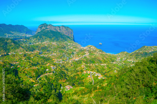 Maderia village mountains o...