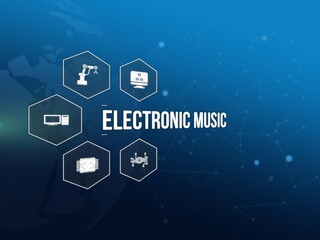 Fototapete - electronic music