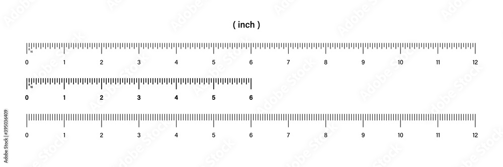 Ruler inch rulers. Ruler scale. Vector isolated elements. Measuring ...
