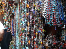 Necklaces Hanging For Sale In Market