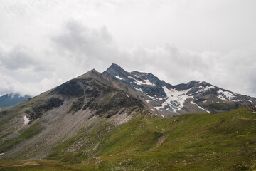 Road Grossglockner in summer, beautiful scenic road in the Austrian Alps, touristic destination in Europe