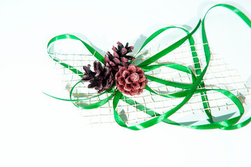 Wall Mural - Christmas decoration . Small Christmas elements in macro photo.