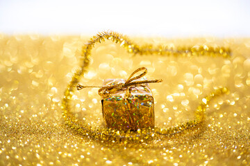 Wall Mural - Christmas decoration . Small Christmas elements in macro photo.