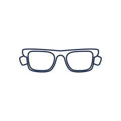 Sticker - glasses icon, line style on white background