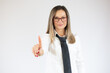 © Danko - Confident business woman pointing to the camera - isolated over white