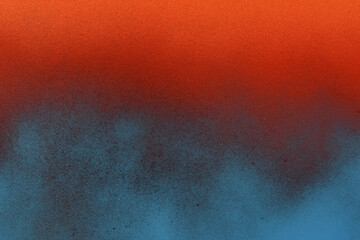 Sticker - red and bleu spary texture on white paper background