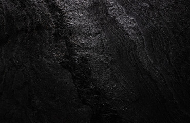 horizontal black stone texture for pattern and background