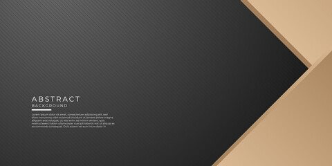 Wall Mural - black gold brown abstract presentation background. vector illustration design for corporate business