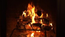 Fire In A Fireplace