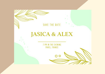 Wall Mural - invitation design background, invitation design template, wedding card, wedding vector illustration