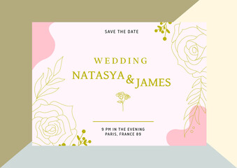 Wall Mural - luxury decorative templates, invitation design background, invitation design template, wedding card,