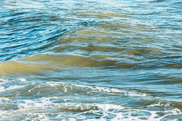 Wave of the water in the sea.