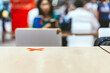 © JinnaritT - Alternative seating mark for social distance rules in the mall distance for one seat from other people to protect from Corona Virus(COVID-19), social distancing for infection risk.New normal lifestyle