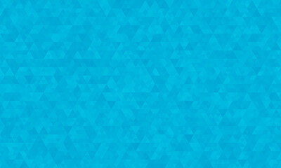 Wall Mural - Abstract geometric background, pattern of triangles in blue-cyan, design for poster, banner, card and template. Vector illustration