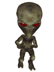 3d render of a toon alien