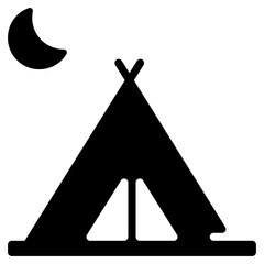 Sticker - Camping Site Vector 