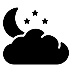 Poster - Cloudy Night Vector 