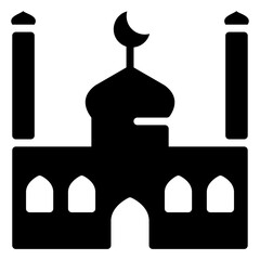 Canvas Print - Tomb Mosque Vector 