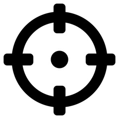 Sticker - Crosshair Symbol Vector 