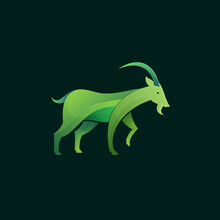 Gradient Goat Logo Vector 