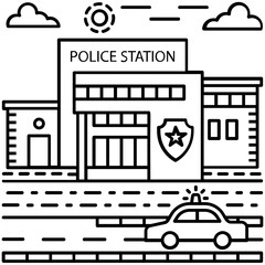 Poster - Police Station Building 