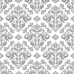 Wall Mural - classic seamless vector silver pattern. damask orient ornament. classic vintage background. orient o