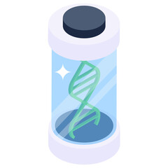 Sticker - 
Airtight deoxyribonucleic acid, editable icon of dna strand 
