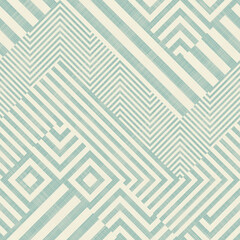 Fototapete - Abstract seamless striped geometric pattern on texture background in retro colors. Creative vector pattern for ceramic tile, wallpaper, linoleum, textile, web page background.