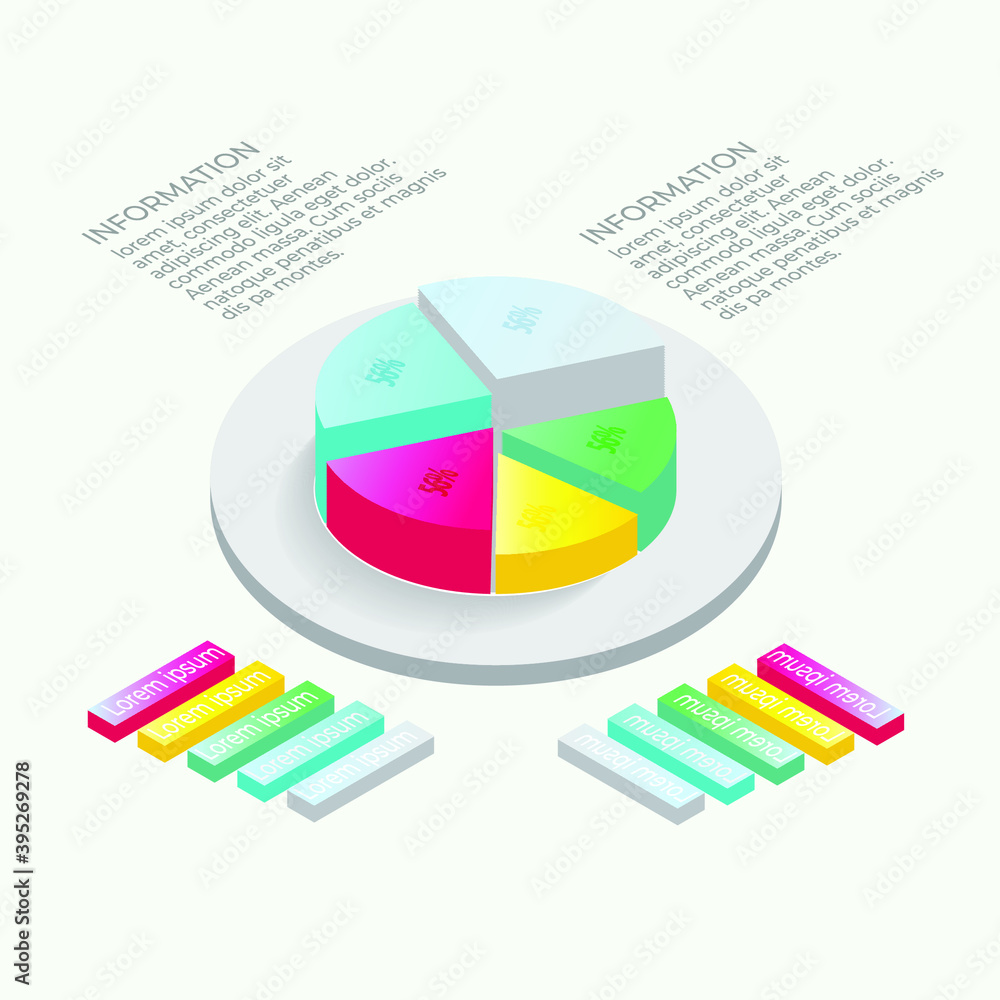 Flat 3d isometric infographic for your business presentations. Big set ...