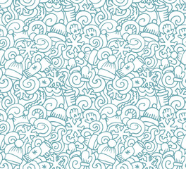  Winter seamless pattern