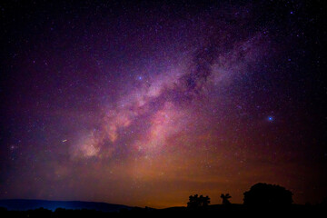 Wall Mural - milky way galaxy on night sky background