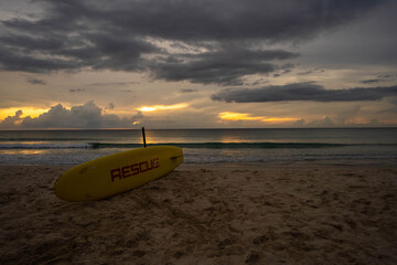 sunset scape at the beach