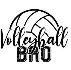 Poster - Volleyball bro isolated on the white background. Vector illustration