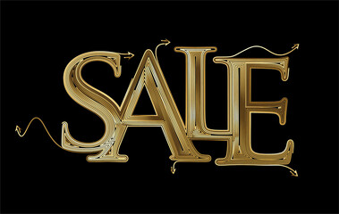 Wall Mural - gold sale text made modern trendy design template . vector design