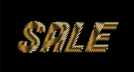 Wall Mural - sale text gold modern trendy design template . vector design