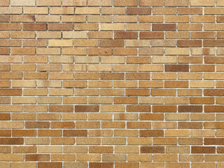 Wall Mural - brown tan modern style brick wall wide view with deep shadows and details as backdrop background for website architecture presentation scenery