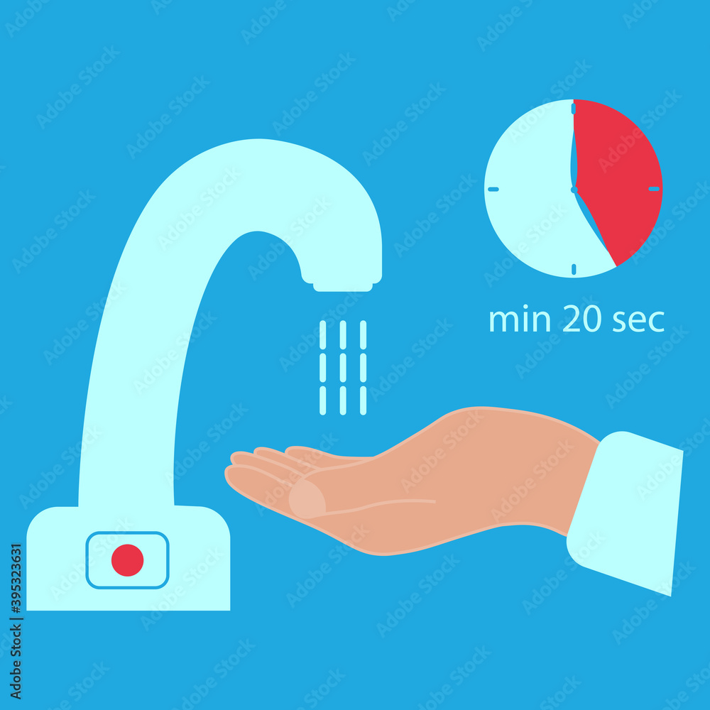 Wash your hands during 20 seconds minimum with soap under running water ...