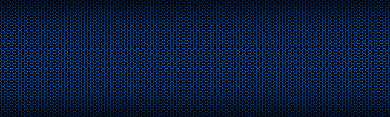 Wall Mural - blue geometric header with polygonal grid. abstract red metallic hexagonal banner. vector illustrati
