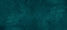 Dark Abstract Grunge Blue Ocean Green Turquoise Stone Concrete Paper Texture Background Banner