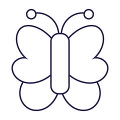 Sticker - butterfly insect animal in cartoon line icon style