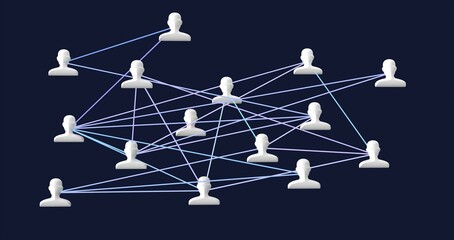 conference team work connection digital concept 3d