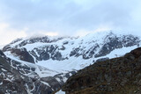 Fototapeta Góry - Mountain snow panorama with glacier Taschachferner in Tyrol Alps, Austria