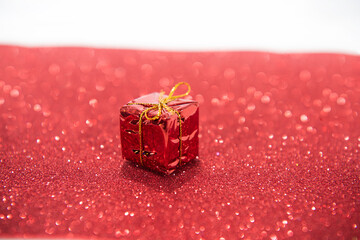 Wall Mural - Christmas decoration . Small Christmas elements in macro photo.