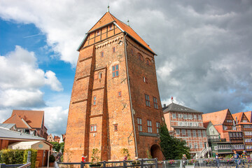 Wall Mural - water tower in Luneburg (in Germany Lüneburger Wasserturm) Lower Saxony (in german Niedersachsen) Germany