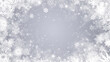 © Alrika  - Winter silver and white frame background with snowflakes and sparkles