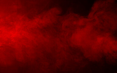 Leinwandbilder - Red smoke on black background