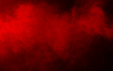 Leinwandbilder - Texture of red smoke on a black background
